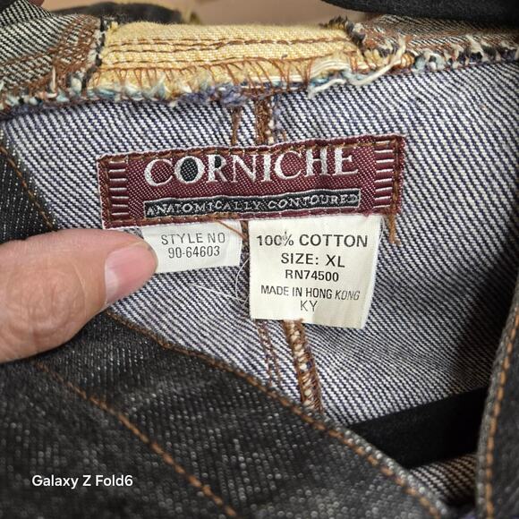 Corniche multi colored denim hooded jacket size XL - Picture 4 of 7